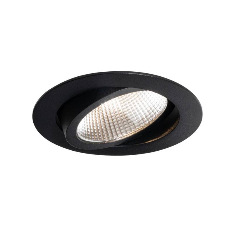 Qazqa LED Einbaustrahler Gaius, LED fest integriert, (nicht austauschbare) LED, Schwarz, Modern, Aluminium, 1-flammig von Qazqa
