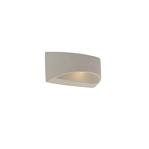 Qazqa - Landhaus I Vintage Ländliche Wandleuchte Betonhalbkugel - Adelaide I Wohnzimmer I Schlafzimmer - SteinI Rund - LED geeignet G9 von Qazqa