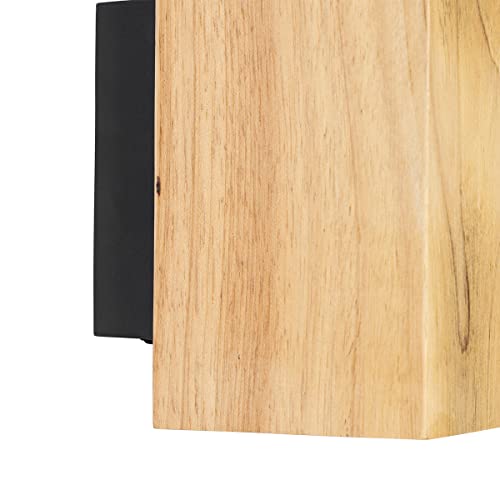 Qazqa - Landhaus I Vintage Ländliche Wandleuchte aus Holz, quadratisch, 2-flammig – Sandy I Wohnzimmer I Schlafzimmer I Up & Down - Rechteckig - LED geeignet GU10 Qazqa - Landhaus I Vintage Ländliche Wandleuchte aus Holz, quadratisch, 2-flammig – Sandy I Wohnzimmer I Schlafzimmer I Up & Down - Rechteckig - LED geeignet GU10 von Qazqa