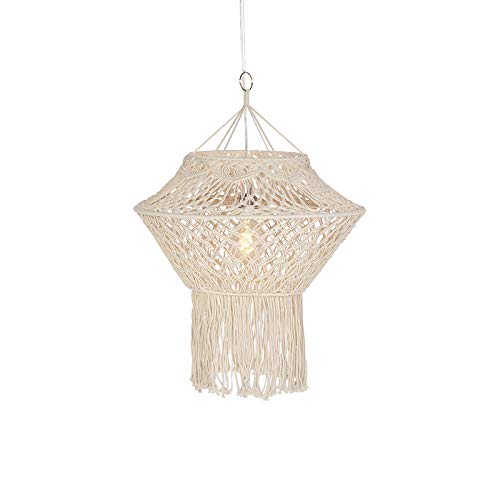 Qazqa - Landhaus I Vintage Land Hängelampe I Pendellampe I Pendelleuchte Makramee 90 cm - Schnur I Wohnzimmer I Schlafzimmer - Seil Rund - LED geeignet E27 Qazqa - Landhaus I Vintage Land Hängelampe I Pendellampe I Pendelleuchte Makramee 90 cm - Schnur I Wohnzimmer I Schlafzimmer - Seil Rund - LED geeignet E27 von Qazqa