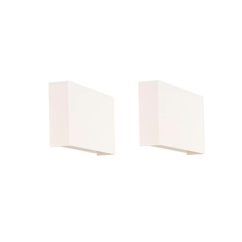 Qazqa - Modern 2-flammiger-Set moderne Wandleuchten weiß - Otan I Wohnzimmer I Schlafzimmer - Aluminium Rechteckig - LED geeignet G9 Qazqa - Modern 2-flammiger-Set moderne Wandleuchten weiß - Otan I Wohnzimmer I Schlafzimmer - Aluminium Rechteckig - LED geeignet G9 von Qazqa