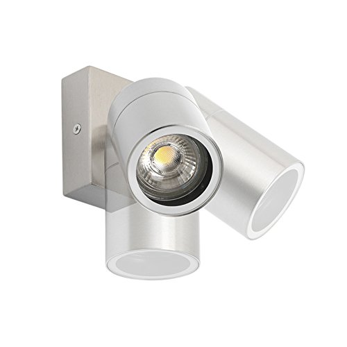 Qazqa - Modern Außen Wandleuchte Stahl I Silber I nickel matt IP44 dreh- und neigbar - Solo I Außenbeleuchtung I Up I Down - Edelstahl Zylinder - LED geeignet GU10 Qazqa - Modern Außen Wandleuchte Stahl I Silber I nickel matt IP44 dreh- und neigbar - Solo I Außenbeleuchtung I Up I Down - Edelstahl Zylinder - LED geeignet GU10 von Qazqa