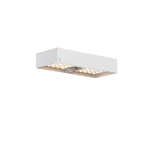 Qazqa - Modern Außen Wandleuchte weiß mit Abblendlicht und Solar und Dämmerungsschalter und Sensor I Bewegungsmelder I Sensor I Bewegungsmelder I IRsensor - Kayo Dimmer I Dimmbar I Außenbeleuchtung - Qazqa - Modern Außen Wandleuchte weiß mit Abblendlicht und Solar und Dämmerungsschalter und Sensor I Bewegungsmelder I Sensor I Bewegungsmelder I IRsensor - Kayo Dimmer I Dimmbar I Außenbeleuchtung - von Qazqa