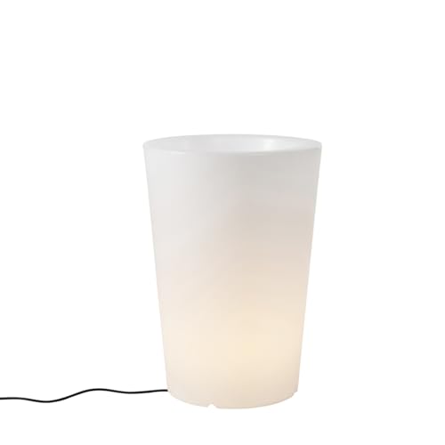 Qazqa - Modern AußenStehleuchte I Stehlampe I Standleuchte I Lampe I Leuchte weiß 60 cm Blumentopf IP44 - Verano I Außenbeleuchtung - Kunststoff Rund - LED geeignet E27 Qazqa - Modern AußenStehleuchte I Stehlampe I Standleuchte I Lampe I Leuchte weiß 60 cm Blumentopf IP44 - Verano I Außenbeleuchtung - Kunststoff Rund - LED geeignet E27 von Qazqa