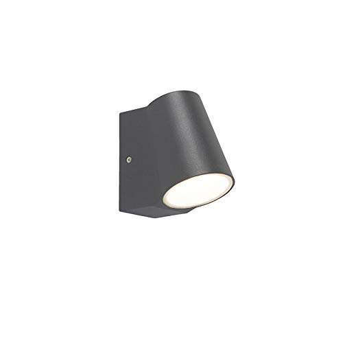 Qazqa - Modern Außenleuchte I Wandleuchte fur Außen I Gartenlampe I Gartenleuchte Anthrazit mit Hell-Dunkel-Sensor inkl. LED - Uma I Außenbeleuchtung - Aluminium Rund - I LED Qazqa - Modern Außenleuchte I Wandleuchte fur Außen I Gartenlampe I Gartenleuchte Anthrazit mit Hell-Dunkel-Sensor inkl. LED - Uma I Außenbeleuchtung - Aluminium Rund - I LED von Qazqa