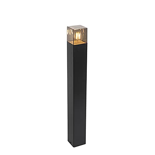 Qazqa - Modern Außenstehlampe schwarz 70 cm IP44 mit Rauchglas - Dänemark I Außenbeleuchtung - Aluminium Länglich - LED geeignet E27 Qazqa - Modern Außenstehlampe schwarz 70 cm IP44 mit Rauchglas - Dänemark I Außenbeleuchtung - Aluminium Länglich - LED geeignet E27 von Qazqa