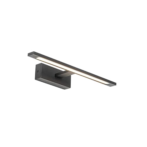 Qazqa - Modern Bad I Badezimmer Wandleuchte schwarz 41,5 cm inkl. LED IP44 - Jerre - Kunststoff Länglich - I LED Qazqa - Modern Bad I Badezimmer Wandleuchte schwarz 41,5 cm inkl. LED IP44 - Jerre - Kunststoff Länglich - I LED von Qazqa