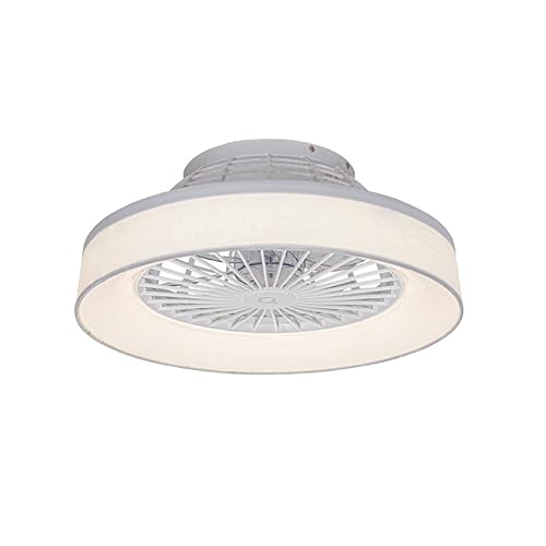 Qazqa - Modern Deckenventilator mit beleuchtung weiß inkl. LED mit Fernbedienung - Emily I Wohnzimmer I Schlafzimmer - Stahl Rund - I LED von Qazqa