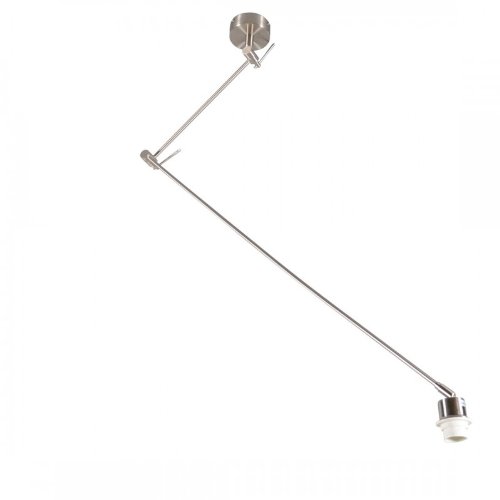 Qazqa - Modern Hängeleuchte Stahl I Silber I nickel matt ohne Schirm verstellbar - Blitz I I Wohnzimmer - Stahl Rund I Länglich - LED geeignet E27 Qazqa - Modern Hängeleuchte Stahl I Silber I nickel matt ohne Schirm verstellbar - Blitz I I Wohnzimmer - Stahl Rund I Länglich - LED geeignet E27 von Qazqa