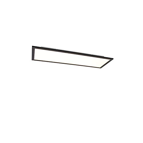 Qazqa - Modern LED-Panel schwarz 80 cm inkl. LED mit Fernbedienung - Liv Dimmer I Dimmbar I Wohnzimmer I Schlafzimmer - Kunststoff Rechteckig - I LED Qazqa - Modern LED-Panel schwarz 80 cm inkl. LED mit Fernbedienung - Liv Dimmer I Dimmbar I Wohnzimmer I Schlafzimmer - Kunststoff Rechteckig - I LED von Qazqa