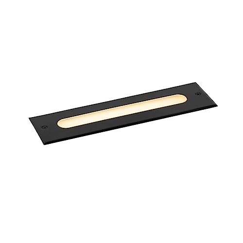 Qazqa - Modern Moderner Bodenstrahler Außen schwarz 30 cm inkl. LED IP65 - Eline I Außenbeleuchtung - Aluminium Rechteckig - I LED von Qazqa