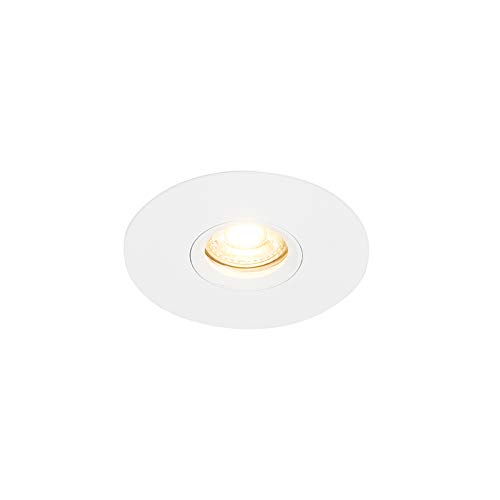 Qazqa - Modern Moderner Einbaustrahler weiß GU10 50mm - Buco I Wohnzimmer I Schlafzimmer - Aluminium Rund - LED geeignet GU10 von Qazqa
