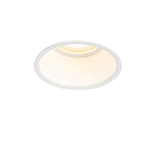 Qazqa - Modern Moderner Einbaustrahler Weiß GU10 50mm IP44 - Dept I Wohnzimmer I Schlafzimmer - Aluminium Rund - LED geeignet GU10 von Qazqa