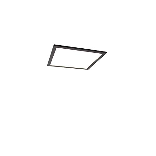 Qazqa - Modern Modernes LED-Panel schwarz 40 cm inkl. LED - Liv I Wohnzimmer I Schlafzimmer - Kunststoff Quadratisch - I LED von Qazqa