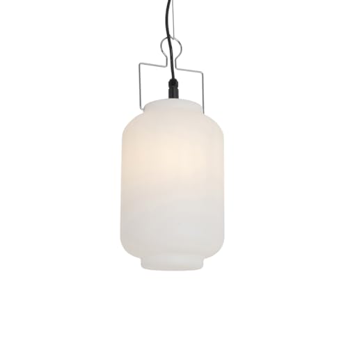 Qazqa - Modern Outdoor-Hängelampe I Pendellampe I Pendelleuchte weiß 20 cm mit Stecker IP44 - Pion I Außenbeleuchtung - Kunststoff Rund - LED geeignet E27 von Qazqa