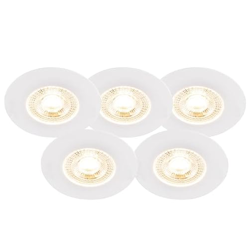 Qazqa - Modern Set mit 5 Außen Einbaustrahlern weiß 3-Stufen-Dimmbar IP44 - Ulo Dimmer I Dimmbar I Außenbeleuchtung I Wohnzimmer I Schlafzimmer - Kunststoff Rund - I LED Qazqa - Modern Set mit 5 Außen Einbaustrahlern weiß 3-Stufen-Dimmbar IP44 - Ulo Dimmer I Dimmbar I Außenbeleuchtung I Wohnzimmer I Schlafzimmer - Kunststoff Rund - I LED von Qazqa