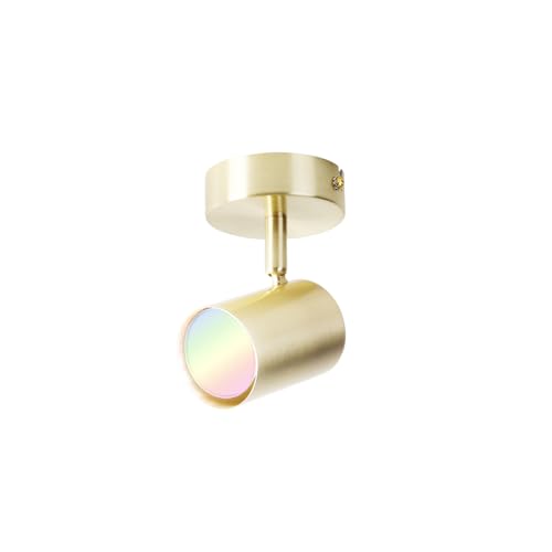 Qazqa - Modern Smart Spot Messing verstellbar inkl. WiFi GU10 - Jeana Dimmer I Dimmbar I Wohnzimmer I Schlafzimmer - Stahl Rund - LED geeignet GU10 Qazqa - Modern Smart Spot Messing verstellbar inkl. WiFi GU10 - Jeana Dimmer I Dimmbar I Wohnzimmer I Schlafzimmer - Stahl Rund - LED geeignet GU10 von Qazqa