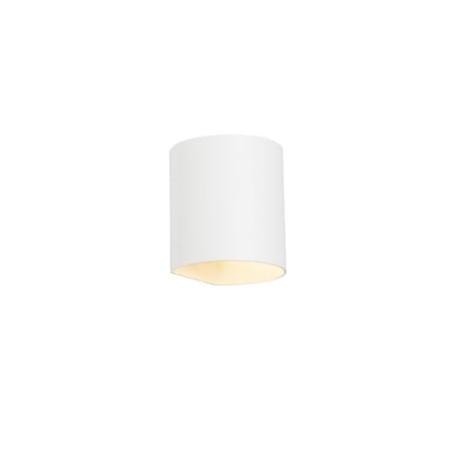 Qazqa - Modern Smart Wandleuchte weiß inkl. Wifi G9 - Sabbio Dimmer I Dimmbar I Wohnzimmer I Schlafzimmer I Up I Down - Aluminium Zylinder - LED geeignet G9 von Qazqa