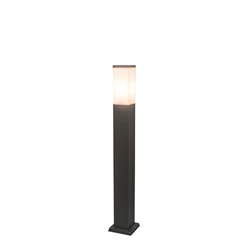 Qazqa - Modern Smarte Außen-Pollerleuchte Dunkelgrau 80 cm inkl. Wifi P45 - Malios Dimmer I Dimmbar I Außenbeleuchtung - Edelstahl Rechteckig I Länglich - LED geeignet E27 Qazqa - Modern Smarte Außen-Pollerleuchte Dunkelgrau 80 cm inkl. Wifi P45 - Malios Dimmer I Dimmbar I Außenbeleuchtung - Edelstahl Rechteckig I Länglich - LED geeignet E27 von Qazqa