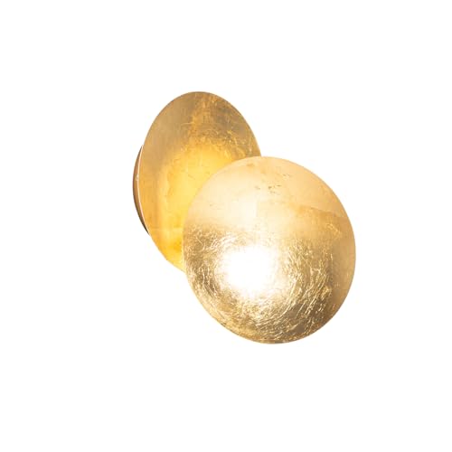 Qazqa - Modern Smarte Wandleuchte Gold I Messing inkl. Wifi G9 - Sunrise Dimmer I Dimmbar I Wohnzimmer I Schlafzimmer - Stahl Rund - LED geeignet G9 von Qazqa
