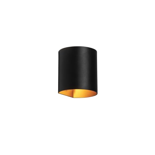 Qazqa - Modern Smarte Wandleuchte schwarz mit Messing inkl. WiFi G9 - Sabbio Dimmer I Dimmbar I Wohnzimmer I Schlafzimmer I Up I Down - Aluminium Zylinder - LED geeignet G9 Qazqa - Modern Smarte Wandleuchte schwarz mit Messing inkl. WiFi G9 - Sabbio Dimmer I Dimmbar I Wohnzimmer I Schlafzimmer I Up I Down - Aluminium Zylinder - LED geeignet G9 von Qazqa