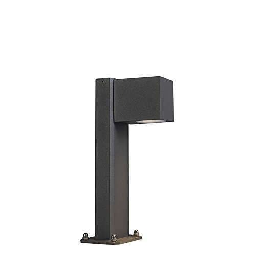 Qazqa - Modern Smarte stehende Außenleuchte I Sockelleuchte Anthrazit 30 cm IP44 inkl. Wifi GU10 - Baleno I Außenbeleuchtung - Aluminium Länglich - LED geeignet GU10 von Qazqa