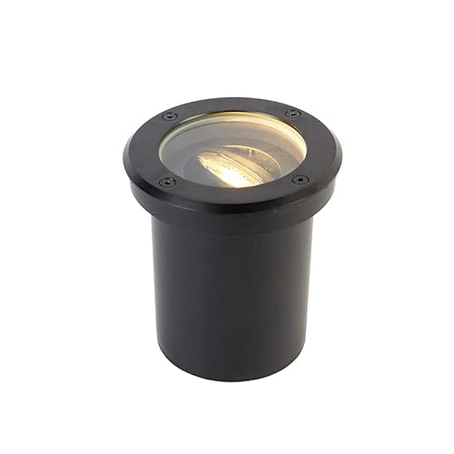 Qazqa - Modern Smarter Outdoor Bodenstrahler Außen Befahrbar schwarz verstellbar inkl. Wifi GU10 - Delux I Außenbeleuchtung - Edelstahl Rund - LED geeignet GU10 von Qazqa