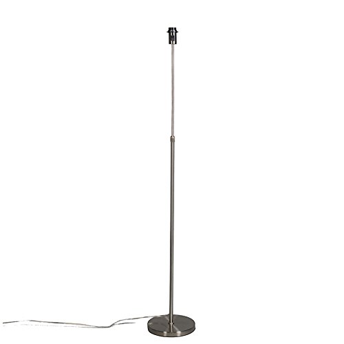Qazqa - Moderne Stehleuchte I Stehlampe I Standleuchte I Lampe I Leuchte Stahl I Silber I nickel matt Verstellbar - Parte I Wohnzimmer I Schlafzimmer - Stahl Länglich - LED geeignet E27 Qazqa - Moderne Stehleuchte I Stehlampe I Standleuchte I Lampe I Leuchte Stahl I Silber I nickel matt Verstellbar - Parte I Wohnzimmer I Schlafzimmer - Stahl Länglich - LED geeignet E27 von Qazqa