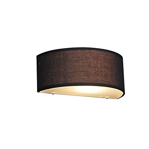 Qazqa - Modern Wandleuchte Landhausstil halbrund schwarz - Drum mit Schirm I Wohnzimmer I Schlafzimmer I Up I Down - Textil Rund I Länglich - LED geeignet E27 Qazqa - Modern Wandleuchte Landhausstil halbrund schwarz - Drum mit Schirm I Wohnzimmer I Schlafzimmer I Up I Down - Textil Rund I Länglich - LED geeignet E27 von Qazqa