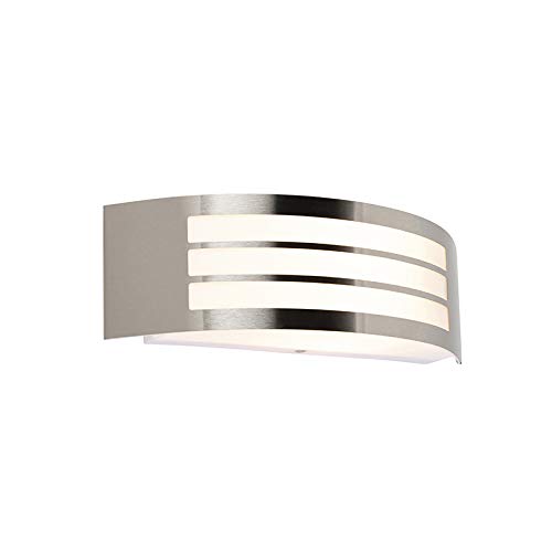 Qazqa - Moderne Außen Wandleuchte Stahl I Silber I nickel matt Edelstahl I nickel matt IP44 - Sapphire Deluxe I Außenbeleuchtung - Edelstahl Kugel I Kugelförmig - LED geeignet E27 Qazqa - Moderne Außen Wandleuchte Stahl I Silber I nickel matt Edelstahl I nickel matt IP44 - Sapphire Deluxe I Außenbeleuchtung - Edelstahl Kugel I Kugelförmig - LED geeignet E27 von Qazqa