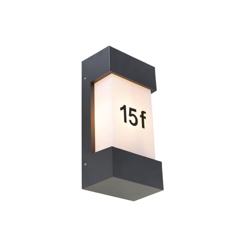 Qazqa - Moderne Außen Wandleuchte dunkelgrau IP44 - Tide I Außenbeleuchtung - Aluminium Rechteckig - LED geeignet E27 Qazqa - Moderne Außen Wandleuchte dunkelgrau IP44 - Tide I Außenbeleuchtung - Aluminium Rechteckig - LED geeignet E27 von Qazqa
