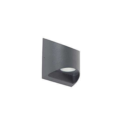 Qazqa - Moderne Außen Wandleuchte dunkelgrau inkl. LED IP54 - Mal I Außenbeleuchtung - Aluminium Rechteckig - I LED von Qazqa