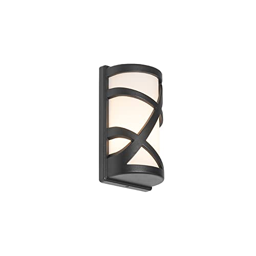 Qazqa - Moderne Außen Wandleuchte schwarz IP44 - Suzie I Außenbeleuchtung - Aluminium Oval - LED geeignet E27 Qazqa - Moderne Außen Wandleuchte schwarz IP44 - Suzie I Außenbeleuchtung - Aluminium Oval - LED geeignet E27 von Qazqa
