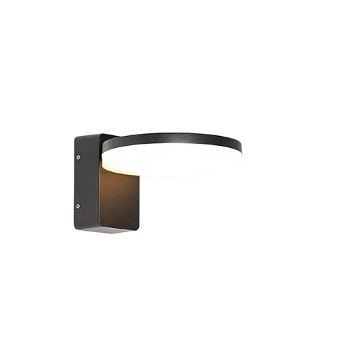 Qazqa - Moderne Außen Wandleuchte schwarz inkl. LED IP54 - Esmee I Außenbeleuchtung - Aluminium Rund - I LED von Qazqa