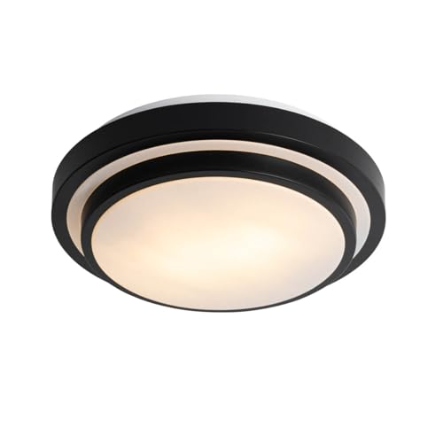 Qazqa - Moderne Bad I Badezimmer Außen Deckenleuchte I Deckenlampe I Lampe I Leuchte schwarz mit weiß 35 cm IP44 - WaldenI 2-flammig I Außenbeleuchtung - Stahl Rund - LED geeignet E27 Qazqa - Moderne Bad I Badezimmer Außen Deckenleuchte I Deckenlampe I Lampe I Leuchte schwarz mit weiß 35 cm IP44 - WaldenI 2-flammig I Außenbeleuchtung - Stahl Rund - LED geeignet E27 von Qazqa