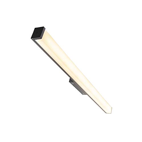 Qazqa - Moderne Bad I Badezimmer-Wandleuchte schwarz 92 cm IP44 - Cascada - Kunststoff Rechteckig - I LED Qazqa - Moderne Bad I Badezimmer-Wandleuchte schwarz 92 cm IP44 - Cascada - Kunststoff Rechteckig - I LED von Qazqa