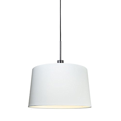 Qazqa - Moderne Hängelampe I Pendellampe I Pendelleuchte schwarz mit Schirm 45 cm weiß - Combi 1 I Wohnzimmer I Schlafzimmer - Textil Rund - LED geeignet E27 Qazqa - Moderne Hängelampe I Pendellampe I Pendelleuchte schwarz mit Schirm 45 cm weiß - Combi 1 I Wohnzimmer I Schlafzimmer - Textil Rund - LED geeignet E27 von Qazqa