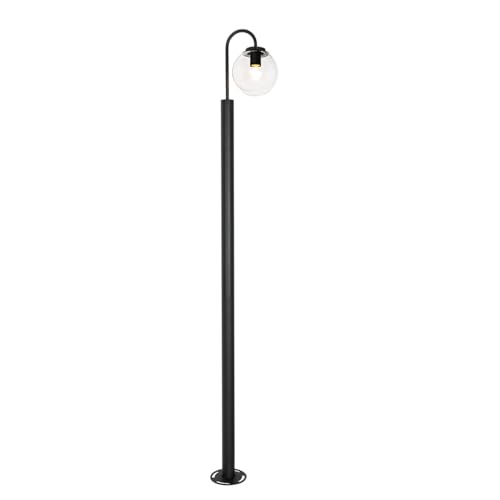 Qazqa - Moderne Laterne schwarz mit Klarglas 200 cm IP44 - Sfera I Außenbeleuchtung - Aluminium Länglich - LED geeignet E27 Qazqa - Moderne Laterne schwarz mit Klarglas 200 cm IP44 - Sfera I Außenbeleuchtung - Aluminium Länglich - LED geeignet E27 von Qazqa