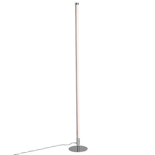 Qazqa - Moderne Stehlampe LED Chrom - Line-up Dimmer I Dimmbar I Wohnzimmer I Schlafzimmer - Stahl Rund - I LED Qazqa - Moderne Stehlampe LED Chrom - Line-up Dimmer I Dimmbar I Wohnzimmer I Schlafzimmer - Stahl Rund - I LED von Qazqa