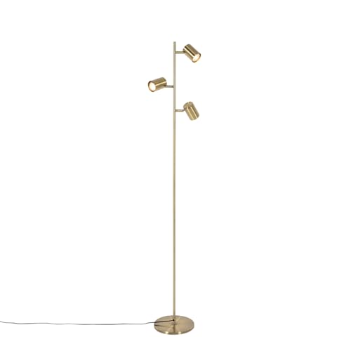 Qazqa - Moderne Stehleuchte I Stehlampe I Standleuchte I Lampe I Leuchte Bronze 3-flammig - Jeana I Wohnzimmer I Schlafzimmer - Stahl Länglich - LED geeignet GU10 Qazqa - Moderne Stehleuchte I Stehlampe I Standleuchte I Lampe I Leuchte Bronze 3-flammig - Jeana I Wohnzimmer I Schlafzimmer - Stahl Länglich - LED geeignet GU10 von Qazqa
