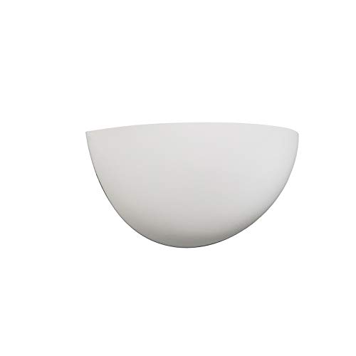Qazqa - Moderne Wandleuchte weißer Gips Halbkreis - Britt I Wohnzimmer I Schlafzimmer - Rund - LED geeignet E14 von Qazqa