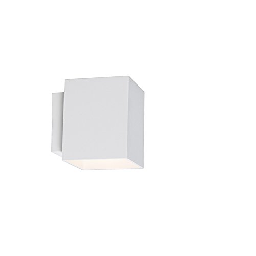 Qazqa - Moderne Wandleuchte quadratisch weiß - Sola I Wohnzimmer I Schlafzimmer I Up I Down - Aluminium Quadratisch - LED geeignet G9 Qazqa - Moderne Wandleuchte quadratisch weiß - Sola I Wohnzimmer I Schlafzimmer I Up I Down - Aluminium Quadratisch - LED geeignet G9 von Qazqa