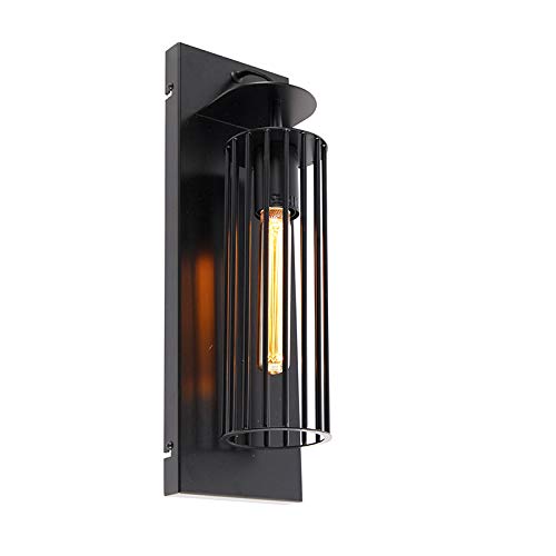 Qazqa - Moderne Wandleuchte Schwarz Draht - Balenco Wazo I Wohnzimmer I Schlafzimmer - Stahl Länglich - LED geeignet E27 Qazqa - Moderne Wandleuchte Schwarz Draht - Balenco Wazo I Wohnzimmer I Schlafzimmer - Stahl Länglich - LED geeignet E27 von Qazqa