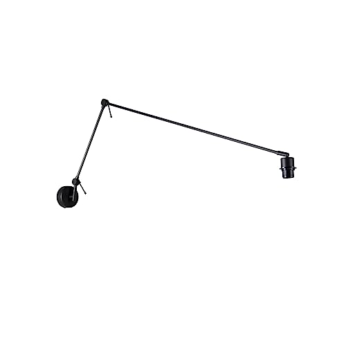 Qazqa - Moderne Wandleuchte schwarz verstellbar - Blitz I Wohnzimmer I Schlafzimmer - Stahl Länglich - LED geeignet E27 von Qazqa