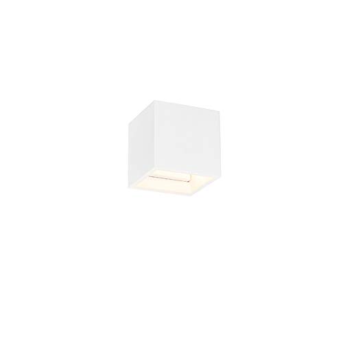 Qazqa - Moderne Wandleuchte weiß - Kay Novo I Wohnzimmer I Schlafzimmer - Gips Quadratisch - LED geeignet G9 von Qazqa