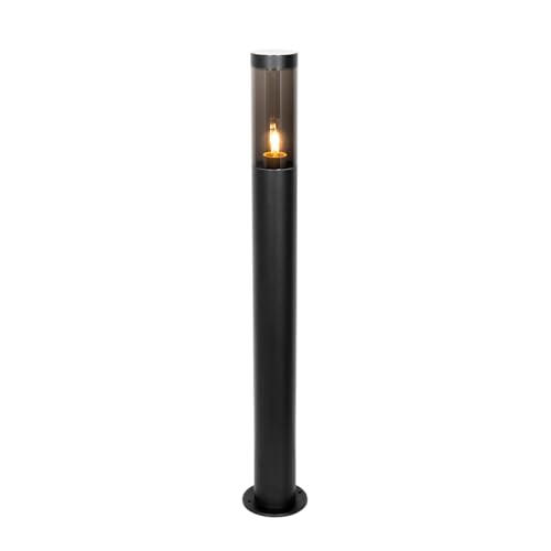 Qazqa - Moderne schwarze Außen-Mastleuchte 80 cm IP44 - Rox I Außenbeleuchtung - Stahl Länglich - LED geeignet E27 Qazqa - Moderne schwarze Außen-Mastleuchte 80 cm IP44 - Rox I Außenbeleuchtung - Stahl Länglich - LED geeignet E27 von Qazqa