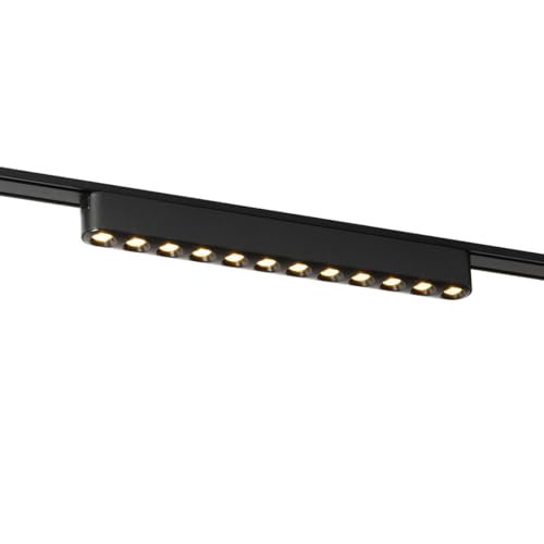 Qazqa - Moderne schwarze Deckenleuchte für Schienensystem 1-Phasen 12W 3000K - Magnetische Puntua- Moderne - LED | 1-Wege-Leuchte - Polyester Aufbaustrahler - Geeignet für Schlafzimmer I Qazqa - Moderne schwarze Deckenleuchte für Schienensystem 1-Phasen 12W 3000K - Magnetische Puntua- Moderne - LED | 1-Wege-Leuchte - Polyester Aufbaustrahler - Geeignet für Schlafzimmer I von Qazqa