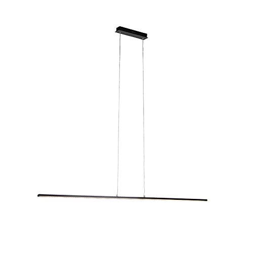 Qazqa - Moderne schwarze Hängelampe I Pendellampe I Pendelleuchte 150 cm inkl. LED - Banda I Wohnzimmer - Aluminium Rechteckig I Länglich - I LED Qazqa - Moderne schwarze Hängelampe I Pendellampe I Pendelleuchte 150 cm inkl. LED - Banda I Wohnzimmer - Aluminium Rechteckig I Länglich - I LED von Qazqa