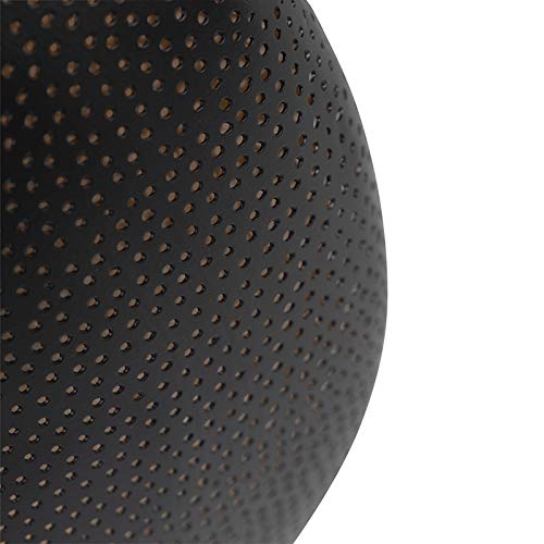 Qazqa - Orientalisch Orientalische Deckenlampe schwarz mit Gold I Messing 40 cm - Radiance I Wohnzimmer I Schlafzimmer - Stahl Rund - LED geeignet E27 von Qazqa