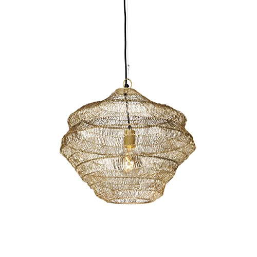 Qazqa - Orientalisch Orientalische Hängelampe I Pendellampe I Pendelleuchte Gold I Messing 45 cm x 40 cm - Vadi I Wohnzimmer - Stahl Rund - LED geeignet E27 von Qazqa